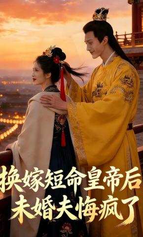 短剧《换嫁短命皇帝后，未婚夫悔疯了》海报
