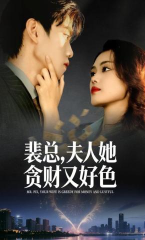 短剧《裴总，夫人她贪财又好色》海报