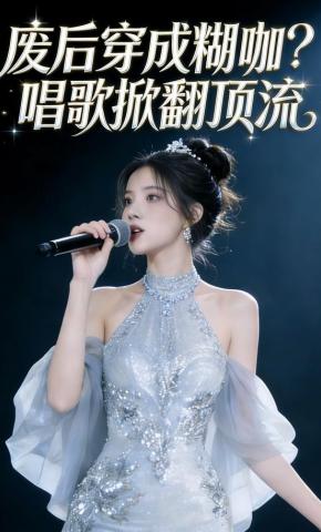 短剧《废后穿成糊咖？唱歌掀翻顶流》海报