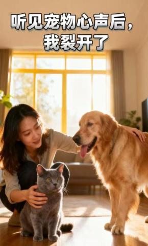短剧《听见宠物心声后，我裂开了》海报