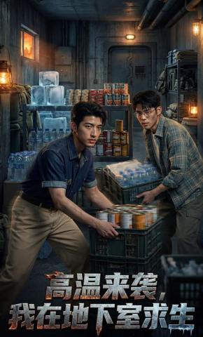 短剧《高温来袭，我在地下室求生》海报