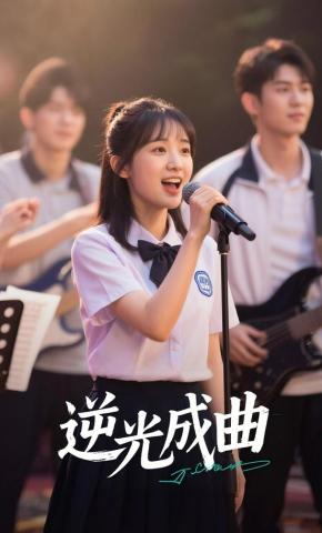 短剧《逆光成曲》海报