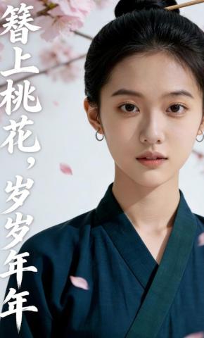 短剧《簪上桃花，岁岁年年》海报