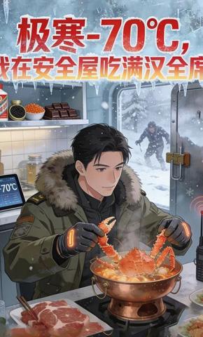短剧《极寒-70℃，我在安全屋吃满汉全席》海报
