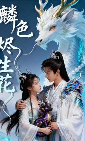 短剧《麟色烬生花》海报