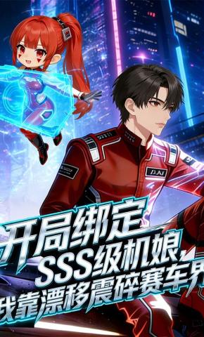 短剧《开局绑定SSS级机娘，我靠漂移震碎赛车界》海报