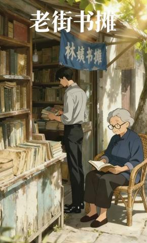 短剧《老街书摊》海报