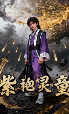 短剧《紫袍灵童》海报