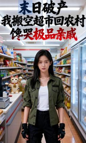 短剧《末日破产：我搬空超市回农村，馋哭极品亲戚》海报