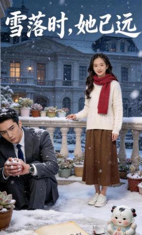 短剧《雪落时，她已远》海报