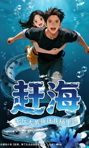 短剧《赶海：千斤大黄鱼往我桶里跳》海报