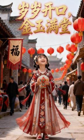 短剧《岁岁开口，金玉满堂》海报