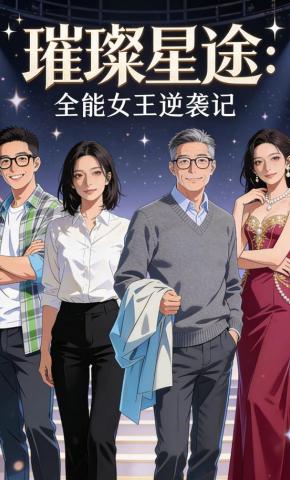 短剧《璀璨星途：全能女王逆袭记》海报