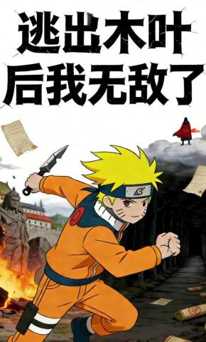 短剧《逃出木叶后我无敌了》海报