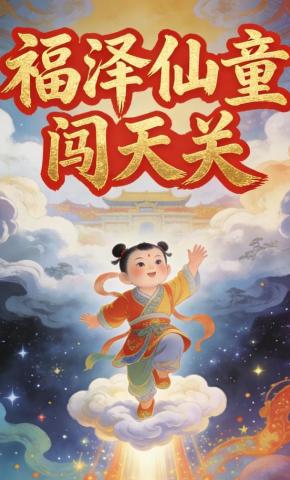 短剧《福泽仙童闯天关》海报