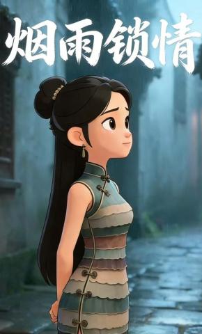 短剧《烟雨锁情》海报