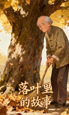 短剧《落叶里的故事》海报