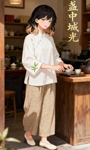 短剧《盏中城光》海报