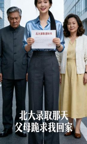 短剧《北大录取那天父母跪求我回家》海报
