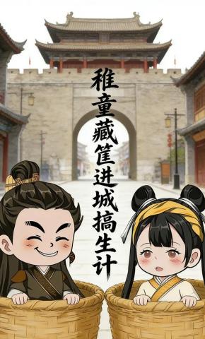 短剧《稚童藏筐进城搞生计》海报