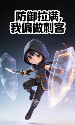 短剧《防御拉满，我偏做刺客》海报