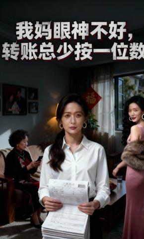短剧《我妈眼神不好，转账总少按一位数》海报