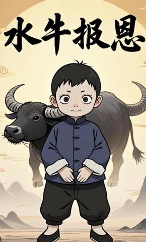 短剧《水牛报恩》海报