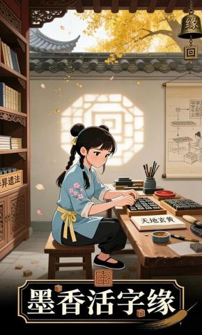 短剧《墨香活字缘》海报