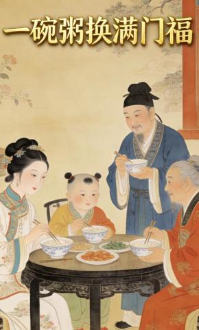 短剧《一碗粥换满门福》海报