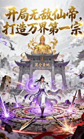 短剧《开局无敌仙帝，打造万界第一宗》海报