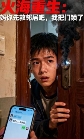 短剧《火海重生：妈你先救邻居吧，我把门锁了》海报