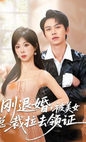 短剧《刚退婚，被美女总裁拉去领证》海报