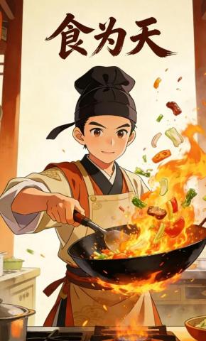 短剧《食为天》海报