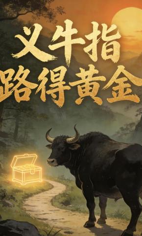 短剧《义牛指路得黄金》海报
