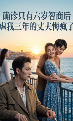 短剧《确诊只有六岁智商后，虐我三年的丈夫悔疯了》海报