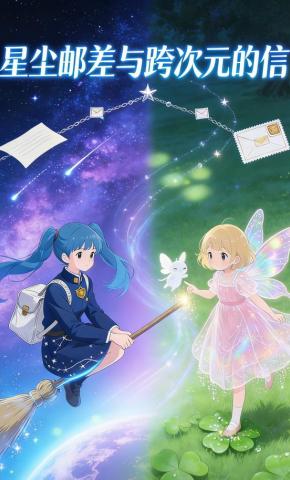 短剧《星尘邮差与跨次元的信》海报