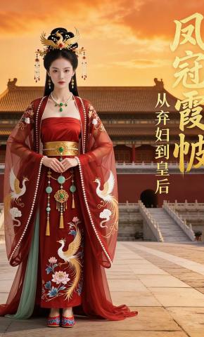 短剧《凤冠霞帔：从弃妇到皇后》海报