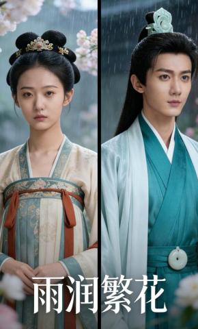 短剧《雨润繁花》海报