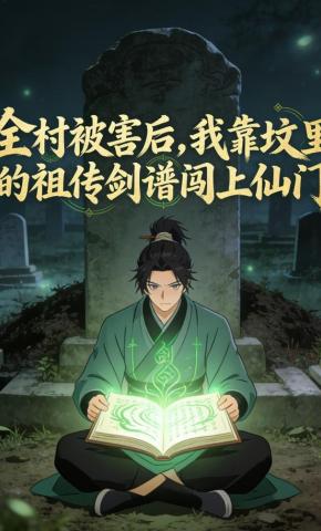 短剧《全村被害后，我靠坟里的祖传剑谱闯上仙门》海报