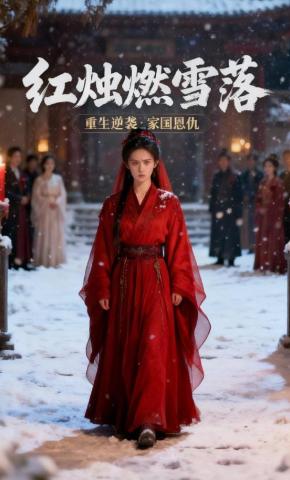 短剧《红烛燃雪落》海报