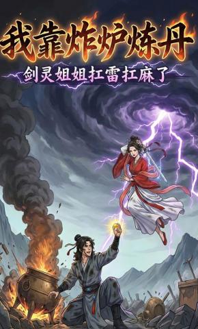 短剧《我靠炸炉炼丹，剑灵姐姐扛雷扛麻了》海报