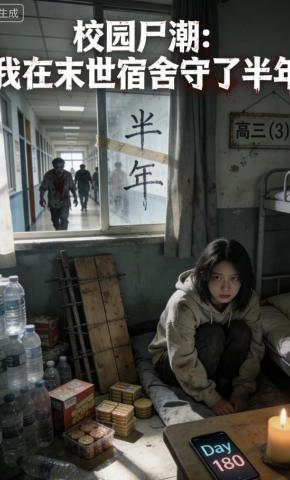 短剧《校园尸潮：我在末世宿舍守了半年》海报