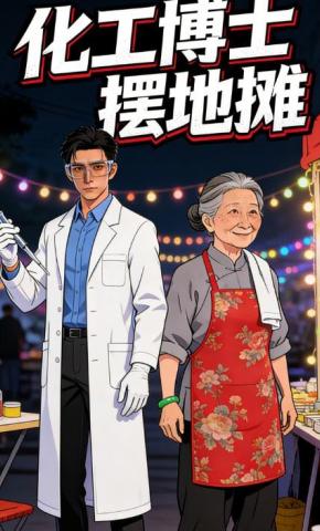 短剧《化工博士摆地摊》海报