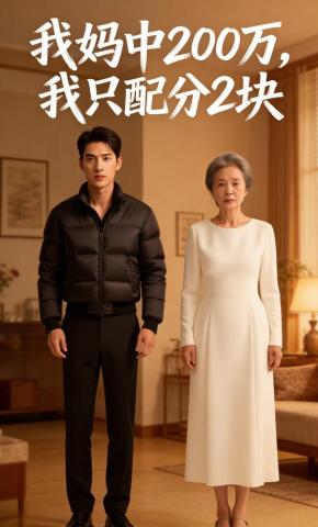 短剧《我妈中200万，我只配分2块》海报