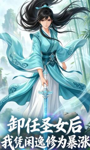 短剧《卸任圣女后，我凭闲逸修为暴涨》海报