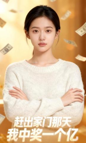 短剧《赶出家门那天我中奖一个亿》海报