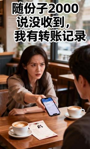 短剧《随份子2000说没收到，我有转账记录》海报