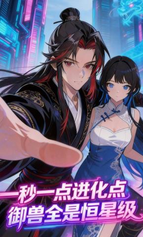 短剧《一秒一点进化点，御兽全是恒星级》海报