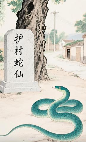 短剧《护村蛇仙》海报