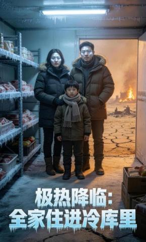 短剧《极热降临：全家住进冷库里》海报